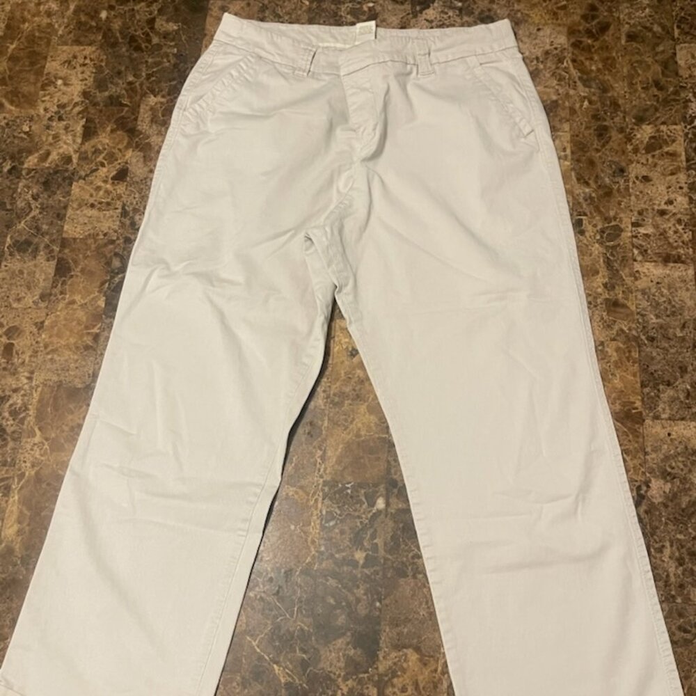 SONOMA Straight Mid Rise Pants Jeans Light Khaki Womens‎ Sz 16 short